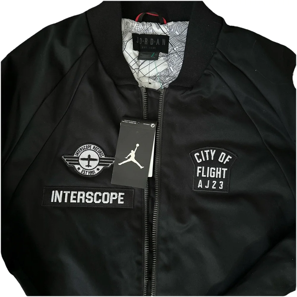 Nike Jordan x Interscope Record City Of Fight AJ23 Bomber Jacket Rare Limited XL